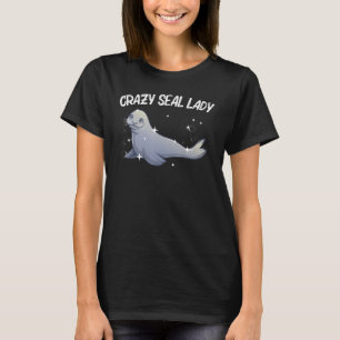 T-shirt Sceau cool Pour Femmes Mère Mer Lion Animal Harpe 