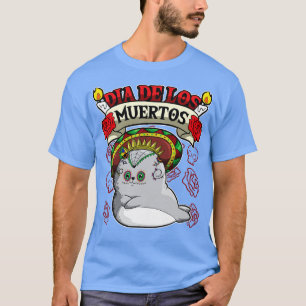 T-shirt Sceau d'animaux Dia De Los Muertos