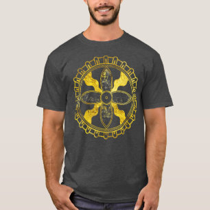 T-shirt Sceau de bois de Shamash brûlé avec des accents d'