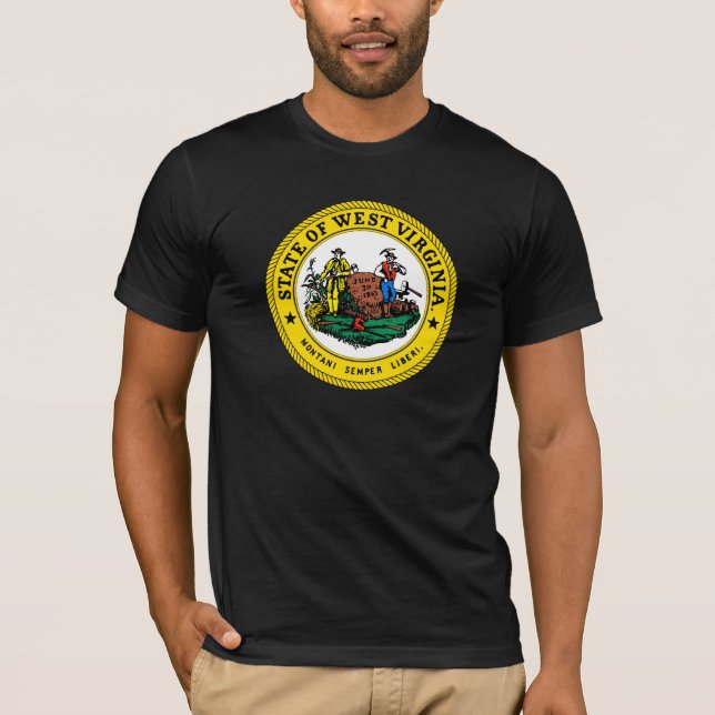 T-shirt Sceau de l'État de Virginie-Occidentale - (Devant)