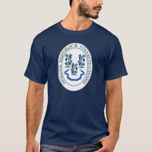 T-shirt Sceau d'État du Connecticut, États-Unis