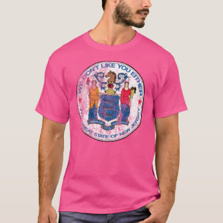 T-shirt Sceau d'État officieux du New Jersey en détresse
