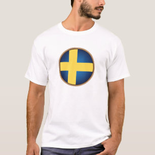 T-shirt Sceau du drapeau cool Suède