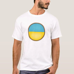 T-shirt Sceau du drapeau ukrainien cool