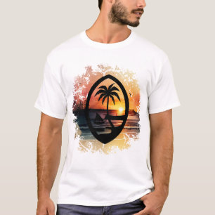 T-shirt Sceau Guam Sunset