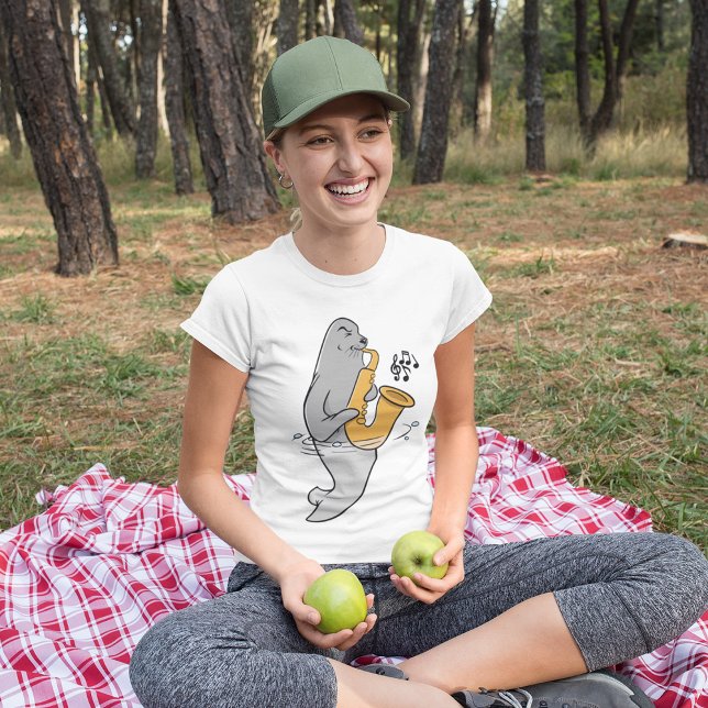 T-shirt Sceau Jouer Le Saxophone (Créateur téléchargé)