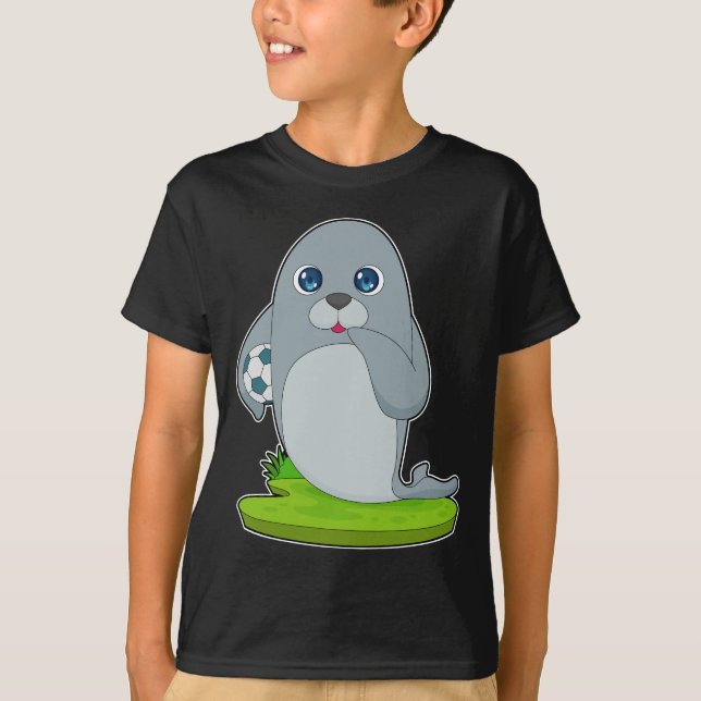 T-shirt Sceau joueur de football Soccer (Devant)
