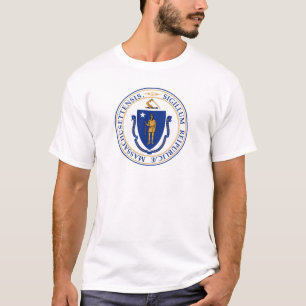 T-shirt Sceau Massachusetts, sceau étatique américain T-Sh