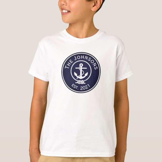 T-shirt Sceau nautique Ancre (Devant)