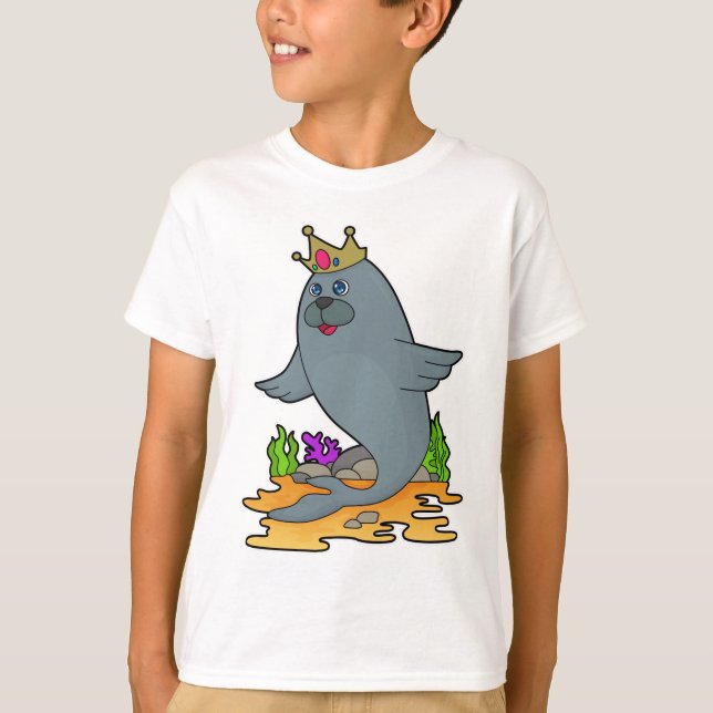 T-shirt Sceau roi avec couronne (Devant)