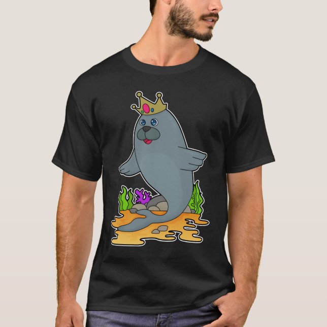 T-shirt Sceau roi avec couronne (Devant)