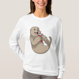 T-shirt Sceller avec de la boue avec de la paille