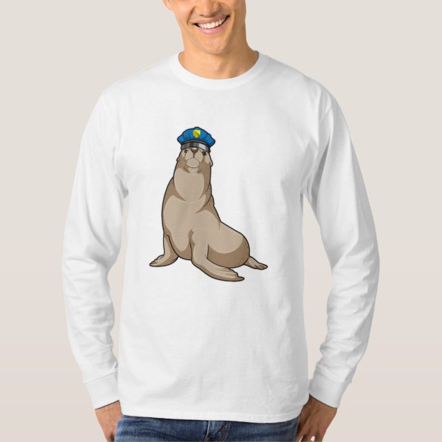 T-shirt Sceller comme agent de police (Devant)