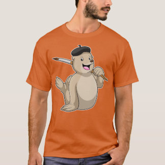 T-shirt Sceller comme peintre avec pinceau