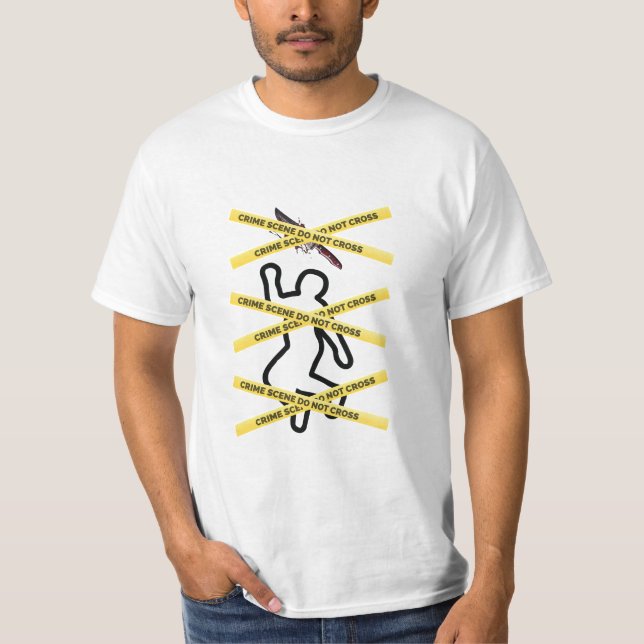 T-shirt Scène criminelle Victime Inspiré Meurtre Mystère V (Devant)