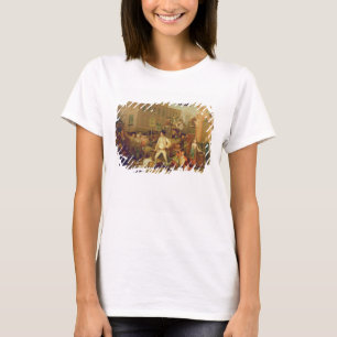 T-shirt Scène dans une rue de Londres, 1770 (huile sur la