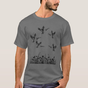 T-shirt Scène de chasse au canard Tir à la sauvagine Mal