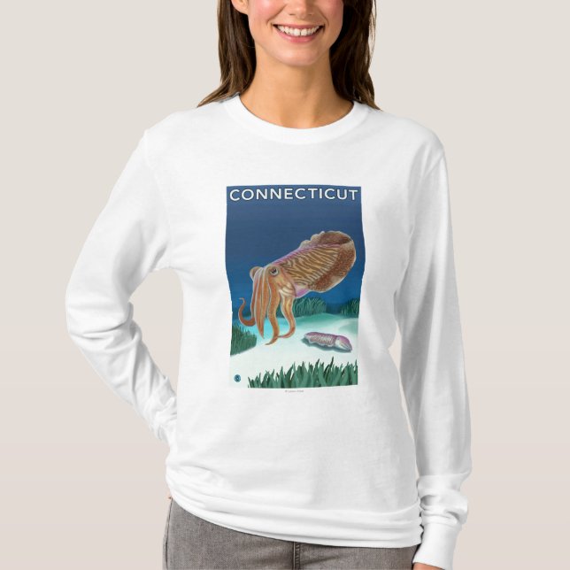 T-shirt Scène de ConnecticutCuttlefish (Devant)