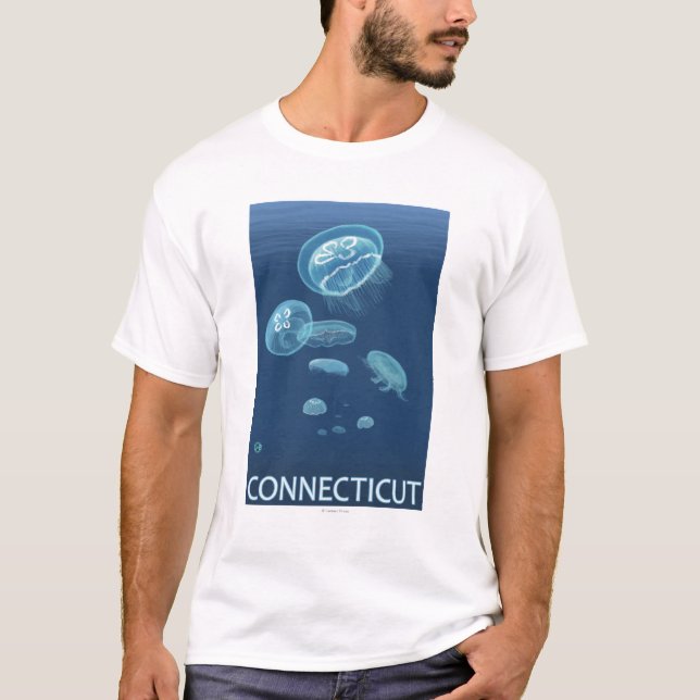 T-shirt Scène de ConnecticutJellyfish (Devant)