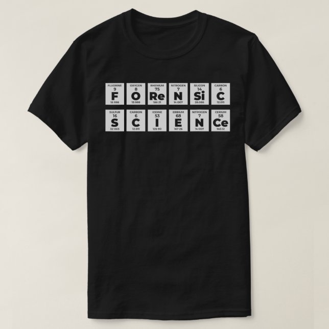 T-shirt Scène de crime en sciences judiciaires Tableau pér (Design devant)