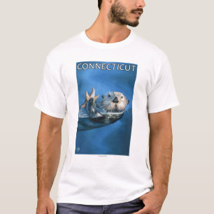 T-shirt Scène de loutre de ConnecticutSea