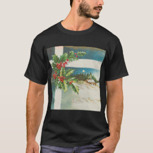 T-shirt Scène de Noël Hiver de neige blanche