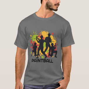 T-shirt Scène de Paintball colorée