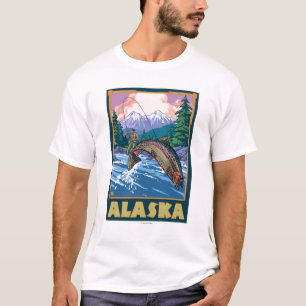 T-shirt Scène de pêche d'AlaskaFly