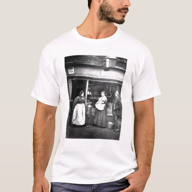 T-shirt Scène de rue à Londres victorienne (Devant)