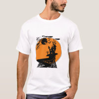 Scène de silhouette de maison hantée