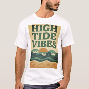 T-shirt Scène de Surf Retro Beach Sunset