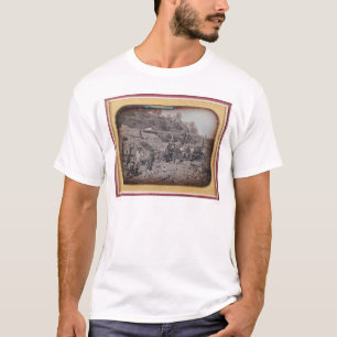 T-shirt Scène d'exploitation de lit de la rivière…