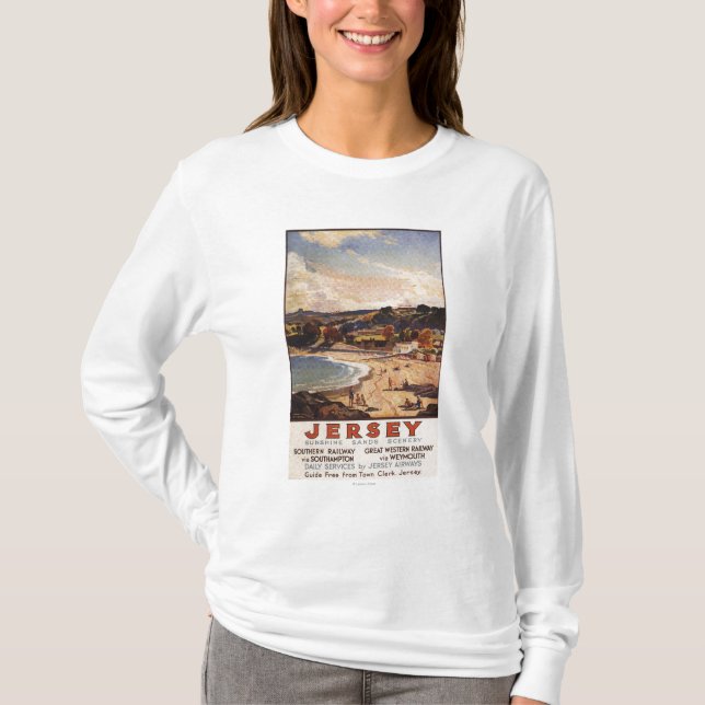 T-shirt Scène ferroviaire du sud/de Great Western plage (Devant)