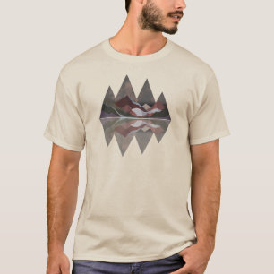 T-shirt Scène géométrique de montagne