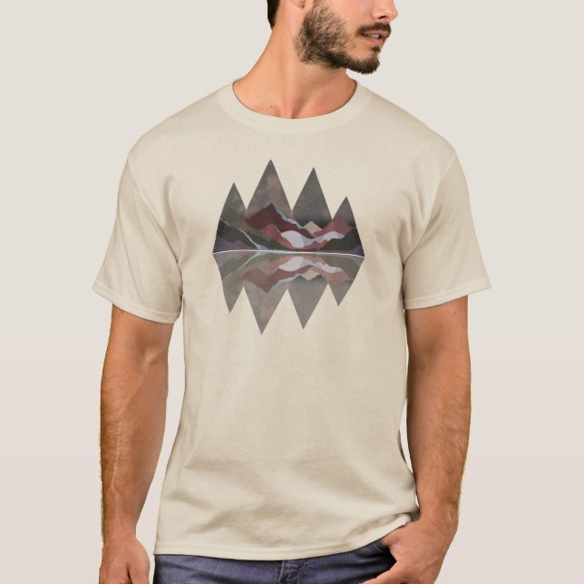 T-shirt Scène géométrique de montagne (Devant)