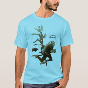 T-shirt Scène sous-marine avec le plongeur vintage et