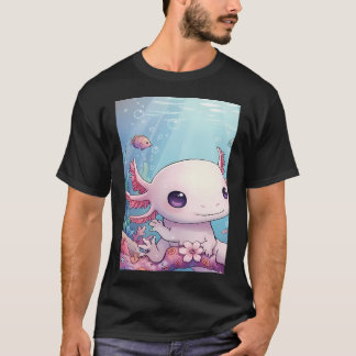 T-shirt Scène sous-marine d'Axolotl mignon