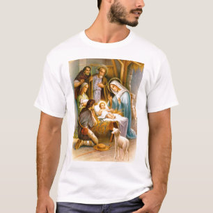 T-shirt Scène vintage de nativité