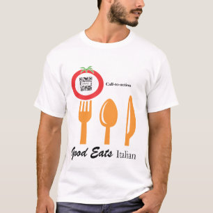 T - Shirt-Schablonen-lässiger speisender Italiene T-Shirt
