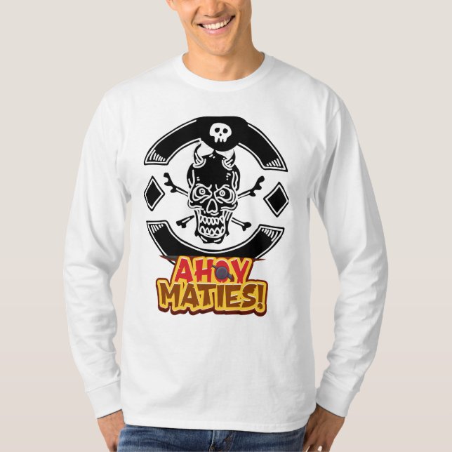 T - Shirt-Schädel mit Kreuzknochendesign T-Shirt (Vorderseite)