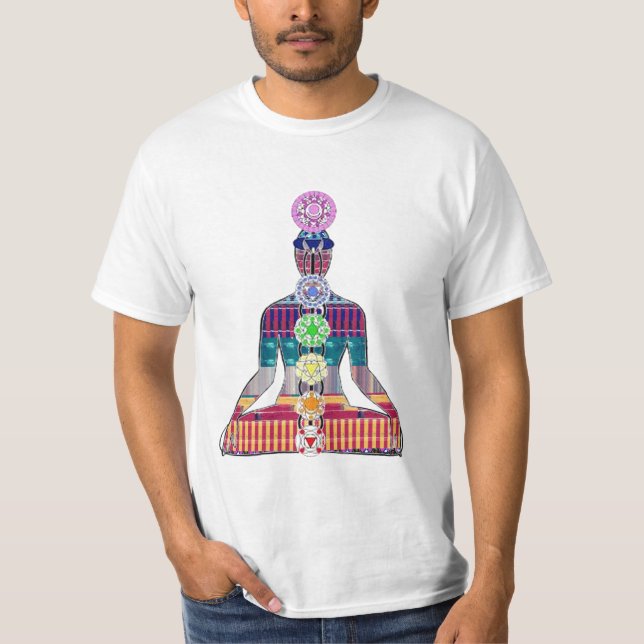T-shirt Schéma CHAKRA Méditation Yoga Paix NVN630 FUN (Devant)