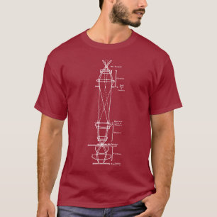 T-shirt Schéma de rayon microscope conception graphique cl