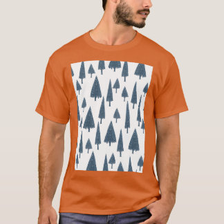T-shirt Schéma floral des épinettes bleues en hiver