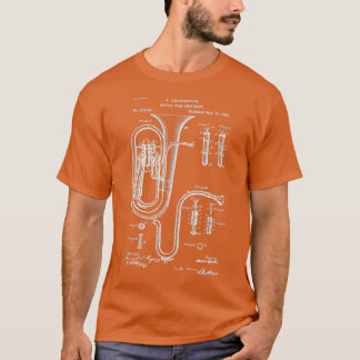 T-shirt Schéma graphique du brevet Tuba
