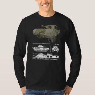 T-shirt Schéma Infographique Des Chars 2ème guerre mondial
