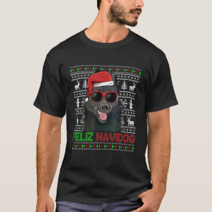 T-shirt Schipperke Dog Feliz Navidog Funny Christmas