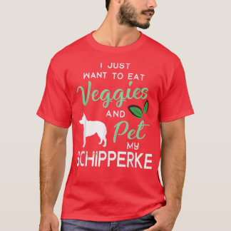T-shirt Schipperke Funny Vegan Propriétaire Amoureux des c