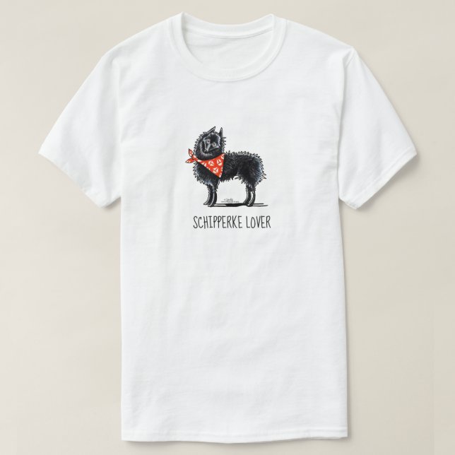 T-shirt Schipperke Lover Sailboat Scarf (Design devant)