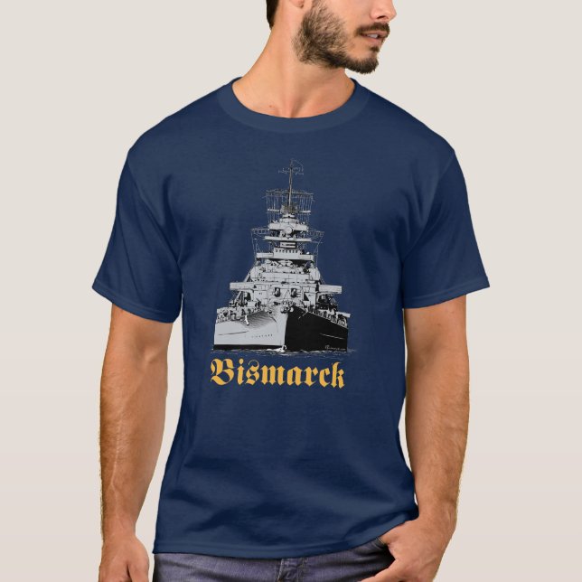 T-Shirt Schlachtschiff Bismarck (Vorderseite)