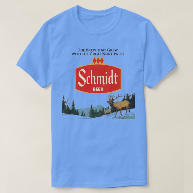 T-shirt Schmidt Beer Retro Déficit Nature Scène (Design devant)
